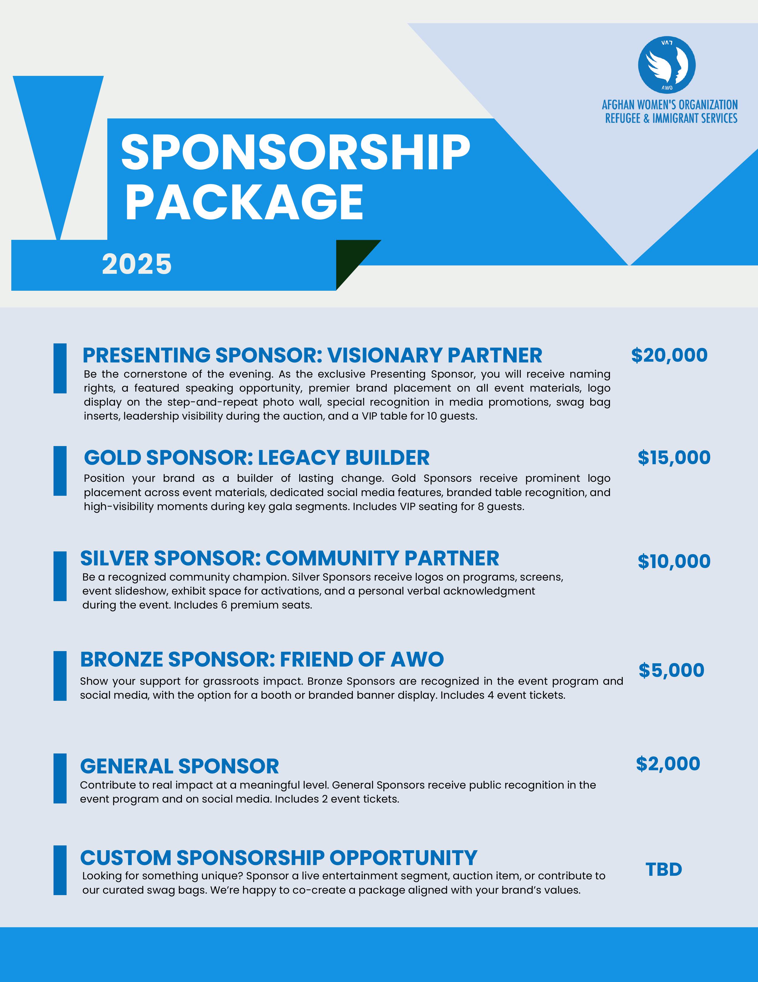 Sponsorship package